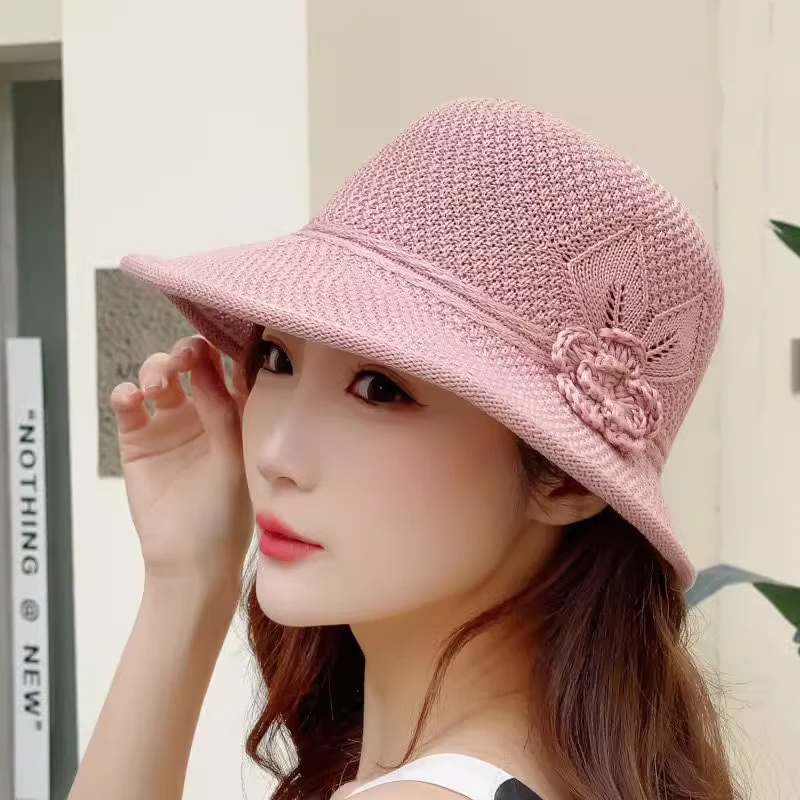 夏天中老年人遮阳帽薄款防晒大檐透气凉盆帽奶奶妈妈太阳帽帽子