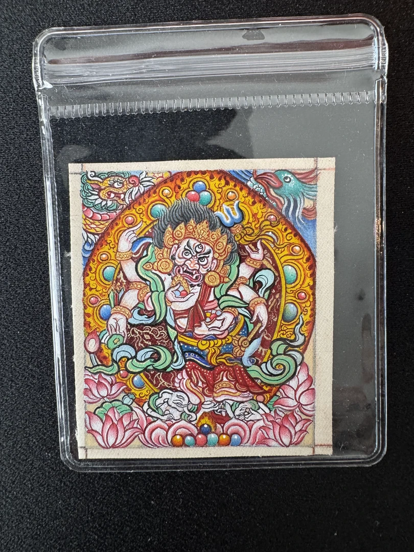 白六臂玛哈嘎拉 唐卡 热贡 纯手绘