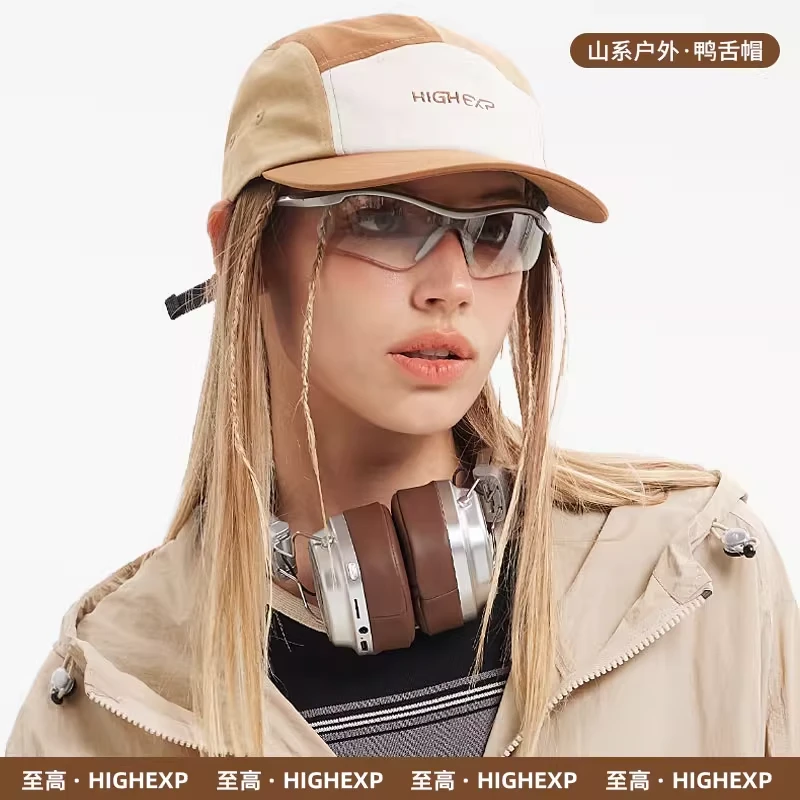 女子低帮休闲鞋鸭舌帽系带户外山系轻便