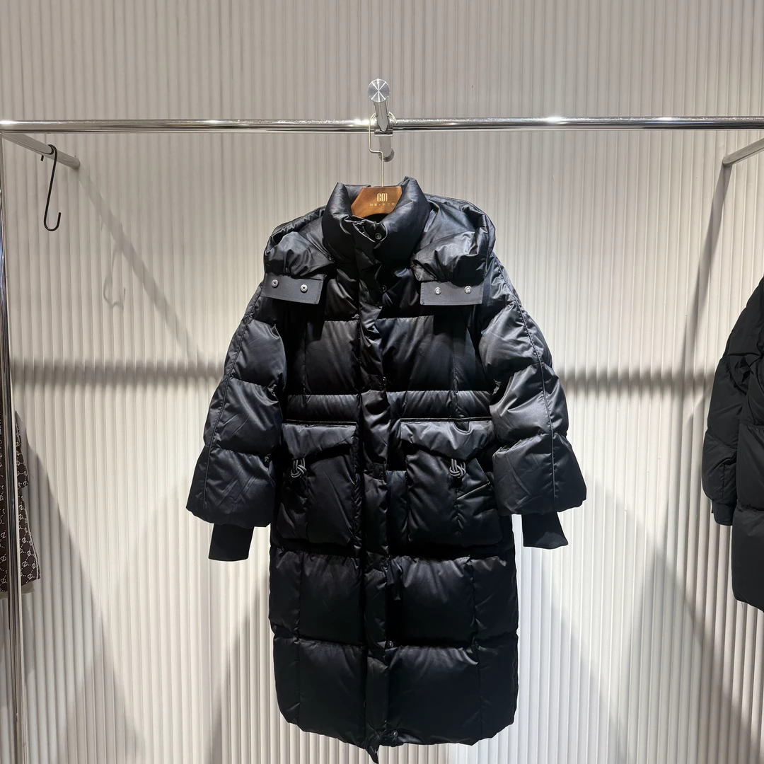 【YGG】长款缎面中式羽绒服2126