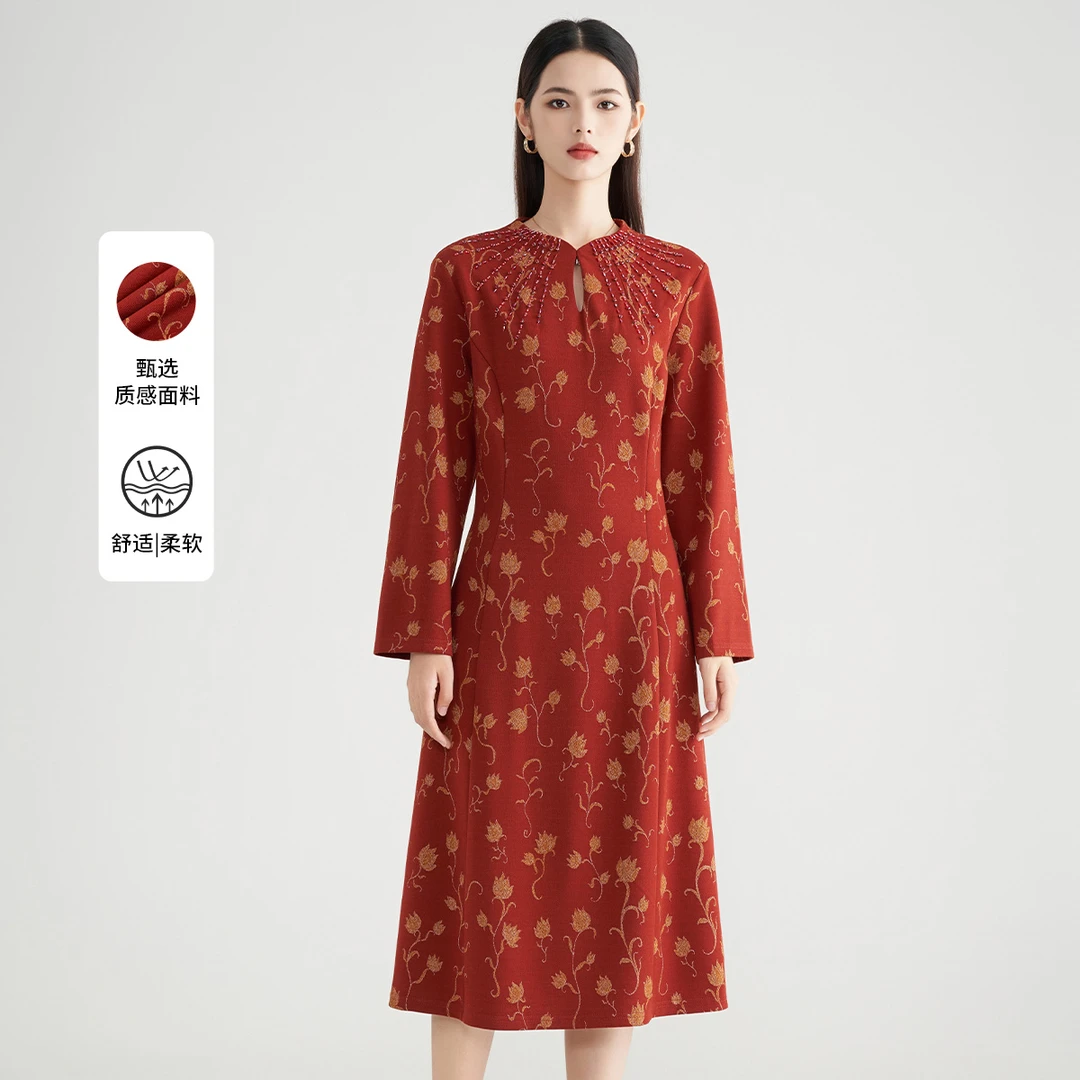 MY TENO/马天奴女装礼服舒适中式VRAA43DRX0女装连衣裙