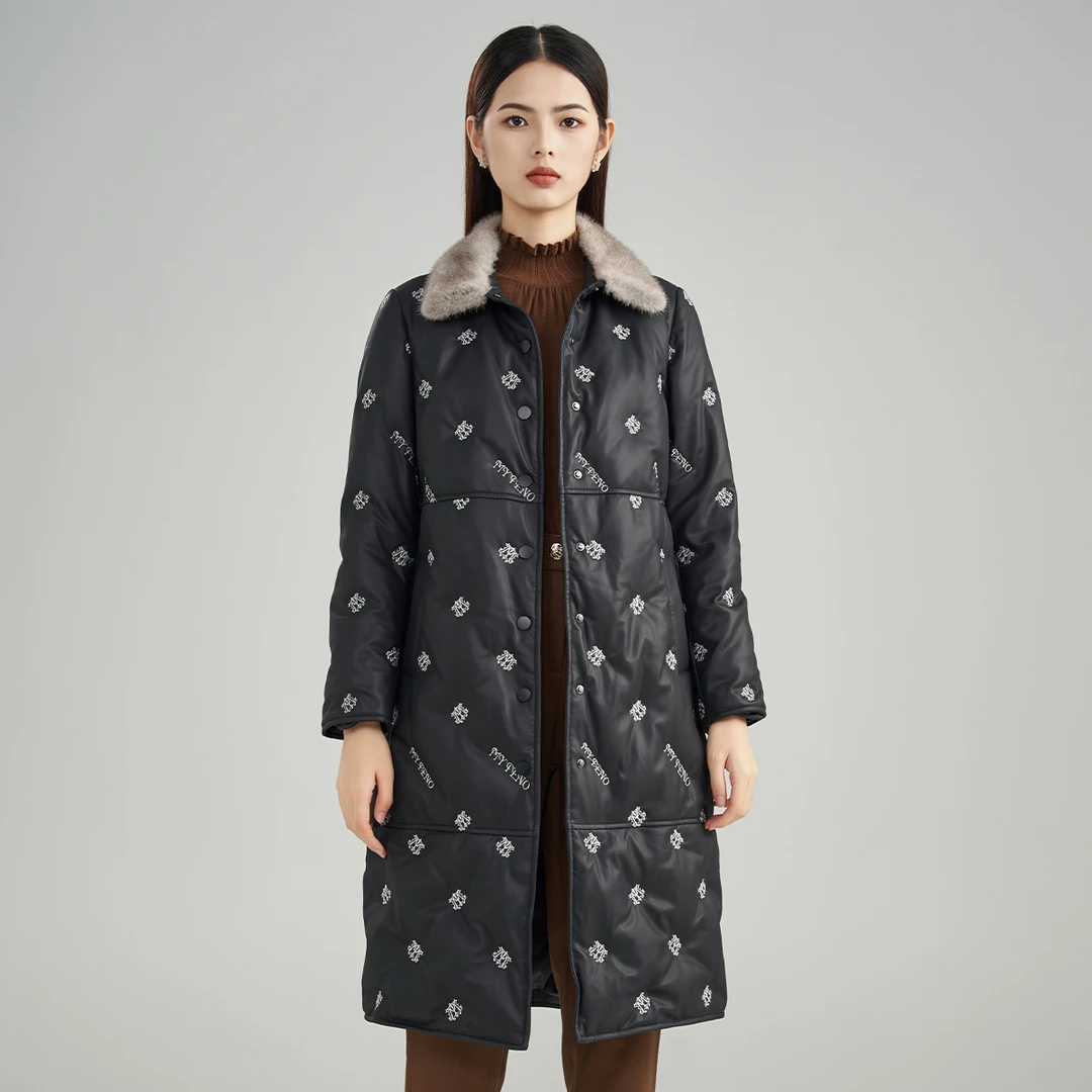 【盈盈专属】冬季加厚休闲时尚毛领女士保暖羽绒服VRA769LYH1