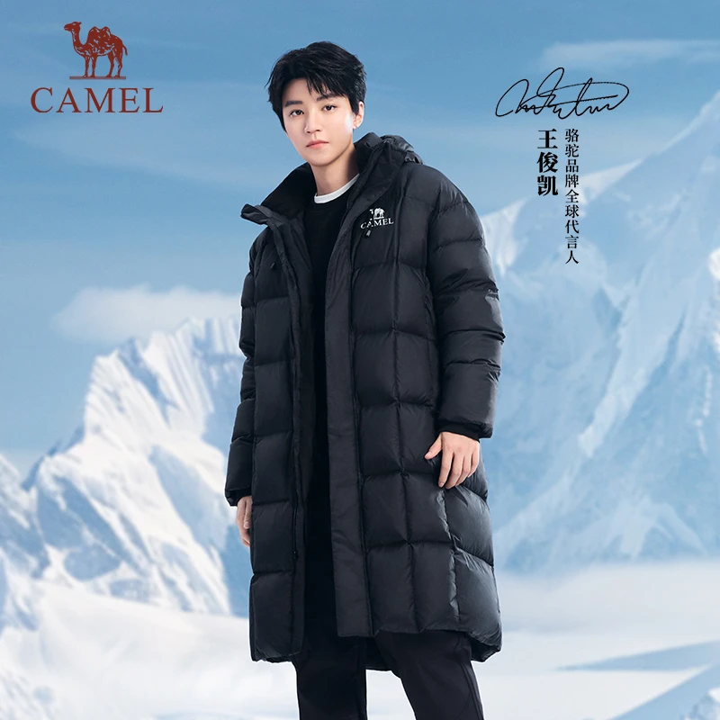 骆驼户外羽绒服2025冬季男女防水防风防寒款长款面包服W34CR07614