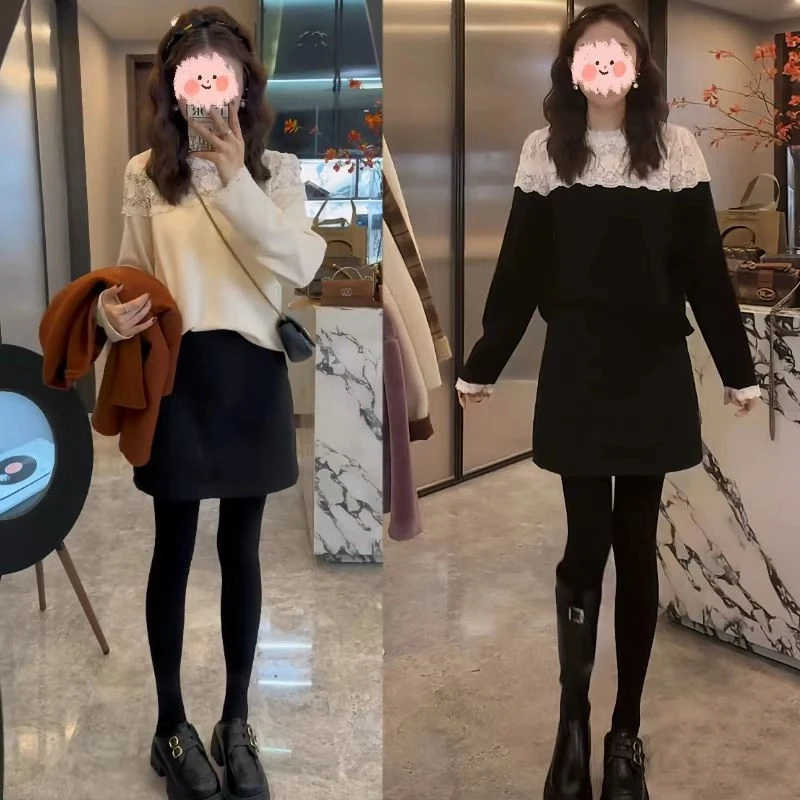 2024女新款爆款洋气上衣半身裙气质两件套秋冬时尚高贵精致套装