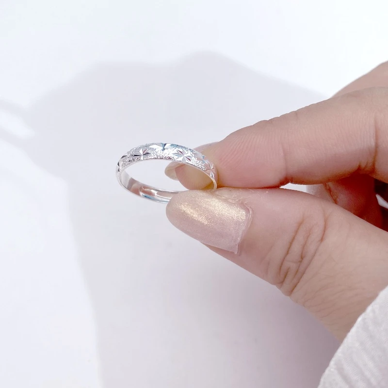 足银戒指 足银999 满天星戒指（可调节）