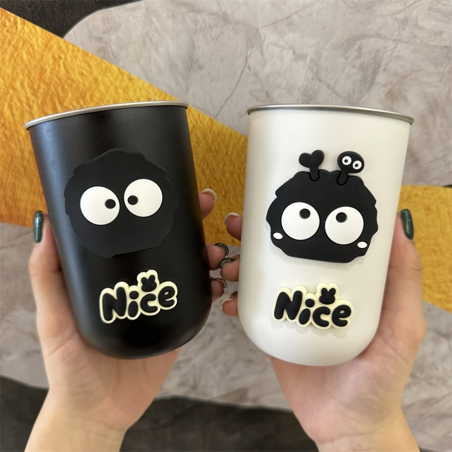 高颜值网红情侣刷牙杯可爱卡通学生宿舍漱口杯家用不锈钢304杯子