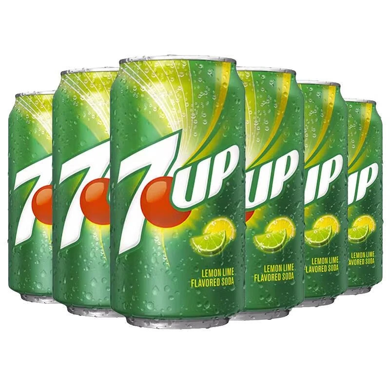 美国进口7UP七喜柠檬味汽水355ml/罐装碳酸饮料