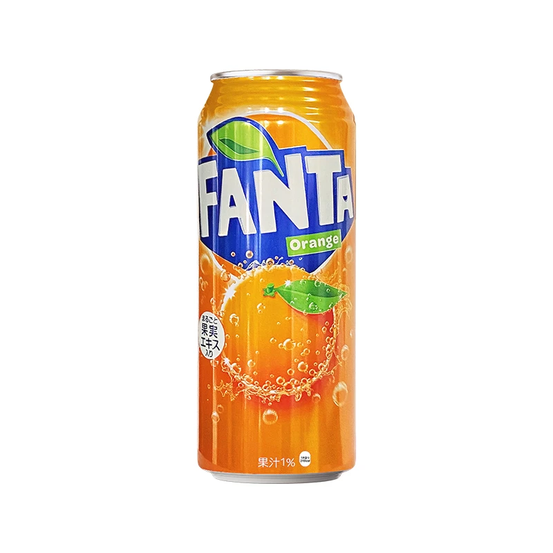 Fanta/芬达日本进口橙子味碳酸饮料500ml*4罐装碳酸网红颜值饮料
