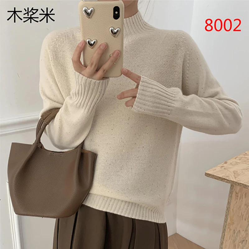 【薇哥内部自营】秋季半高领加厚羊毛针织衫洋气打底毛衣DZXB8002