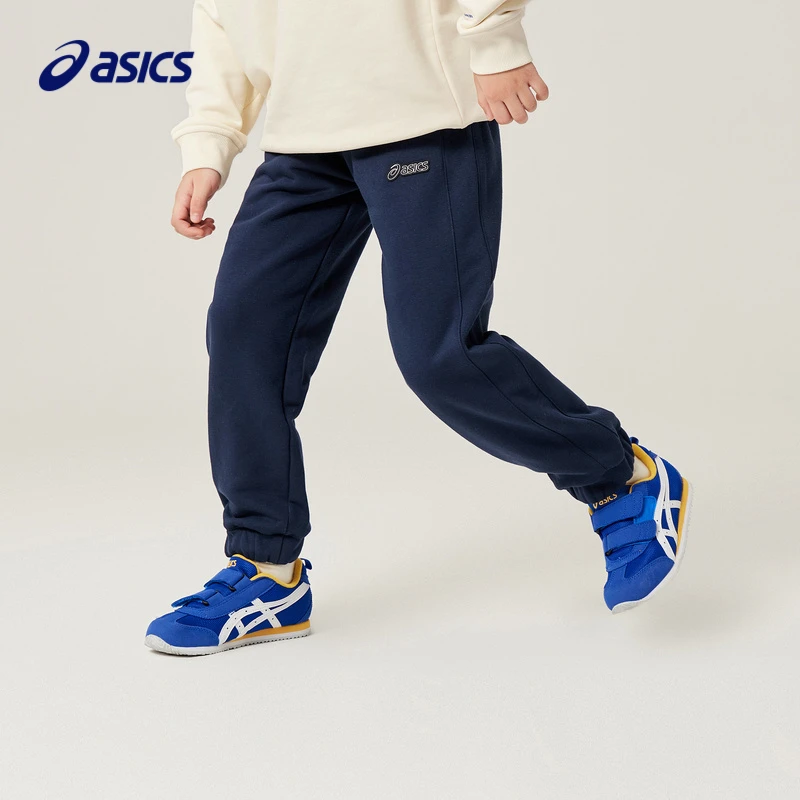 Asics亚瑟士儿童装男女童运动宽松休闲卫裤针织长裤334221085011