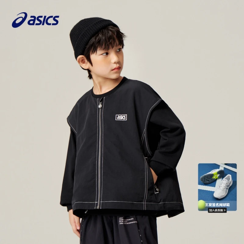 【W】Asics亚瑟士儿童装梭织马甲上衣时尚外套333221013176