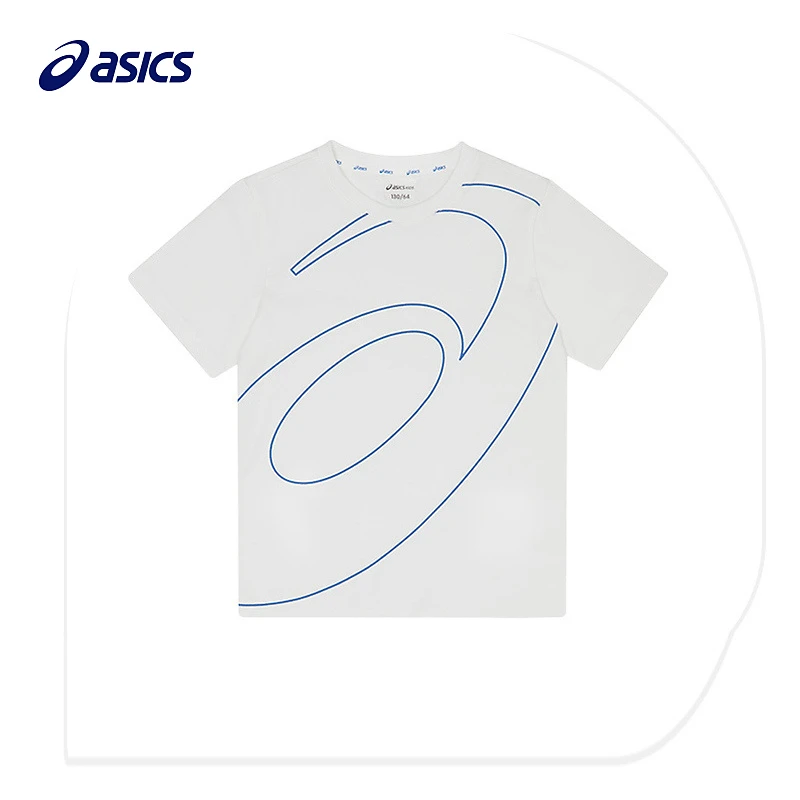 ASICS亚瑟士童装夏男女圆领舒适休闲运动纯棉短袖T恤33322100342
