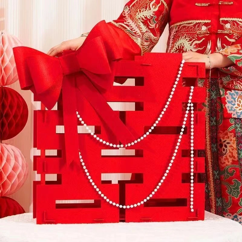 【立体喜拍一发二】双层镂空设计场景新婚备婚落地摆件颜值婚房布置