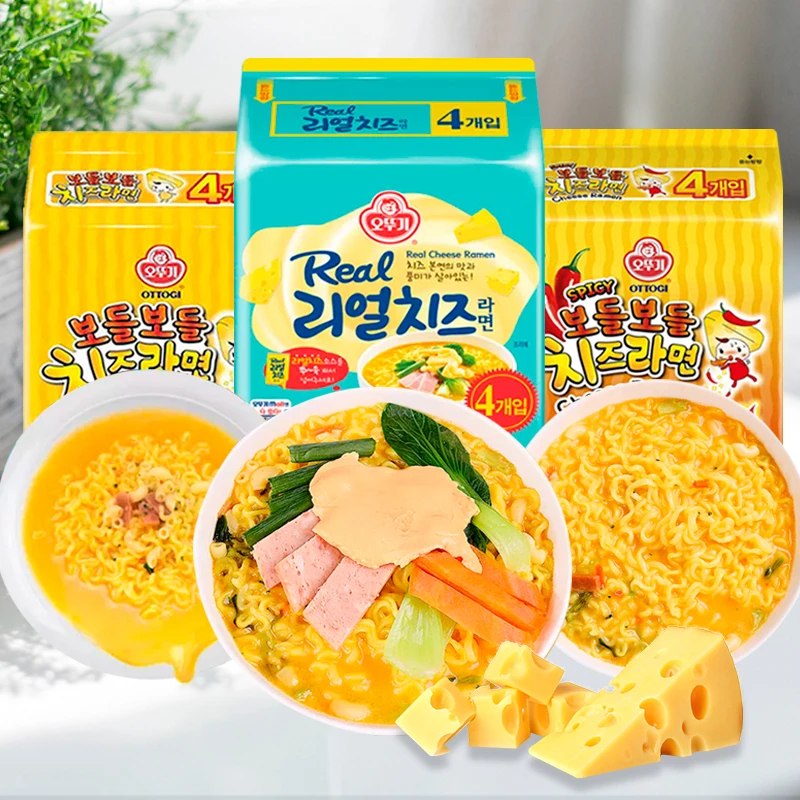 韩国不倒翁芝士拉面原装进口正宗韩式速食泡面方便面袋装方便速食