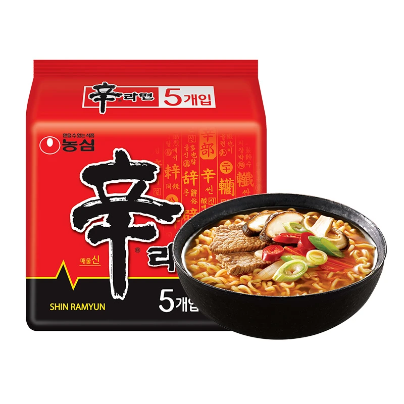 韩国进口农心辛拉面方便面泡面韩式拉面安城汤面速食面美味速食面