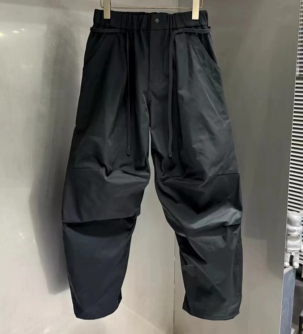 【冷目先生】 高品 尼龙阔腿弯刀机能裤