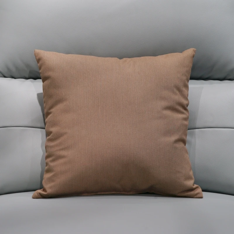 春绿秋红浅咖色靠枕沙发靠背垫素雅气质风格轻奢高雅高级纯色靠垫