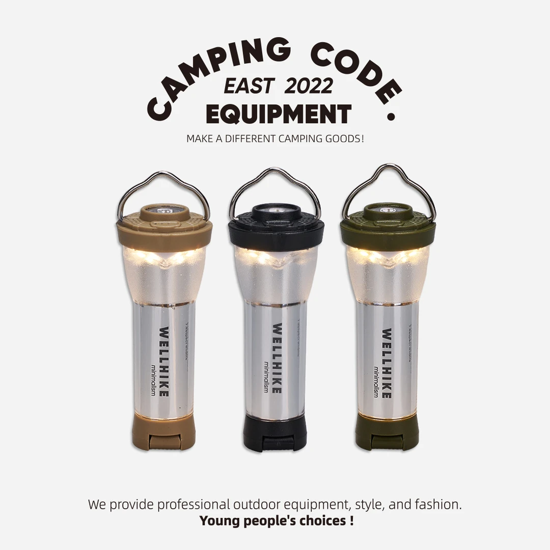 WELLHIKE户外营地手电筒GZ同款超长续航led露营灯帐篷徒步灯塔