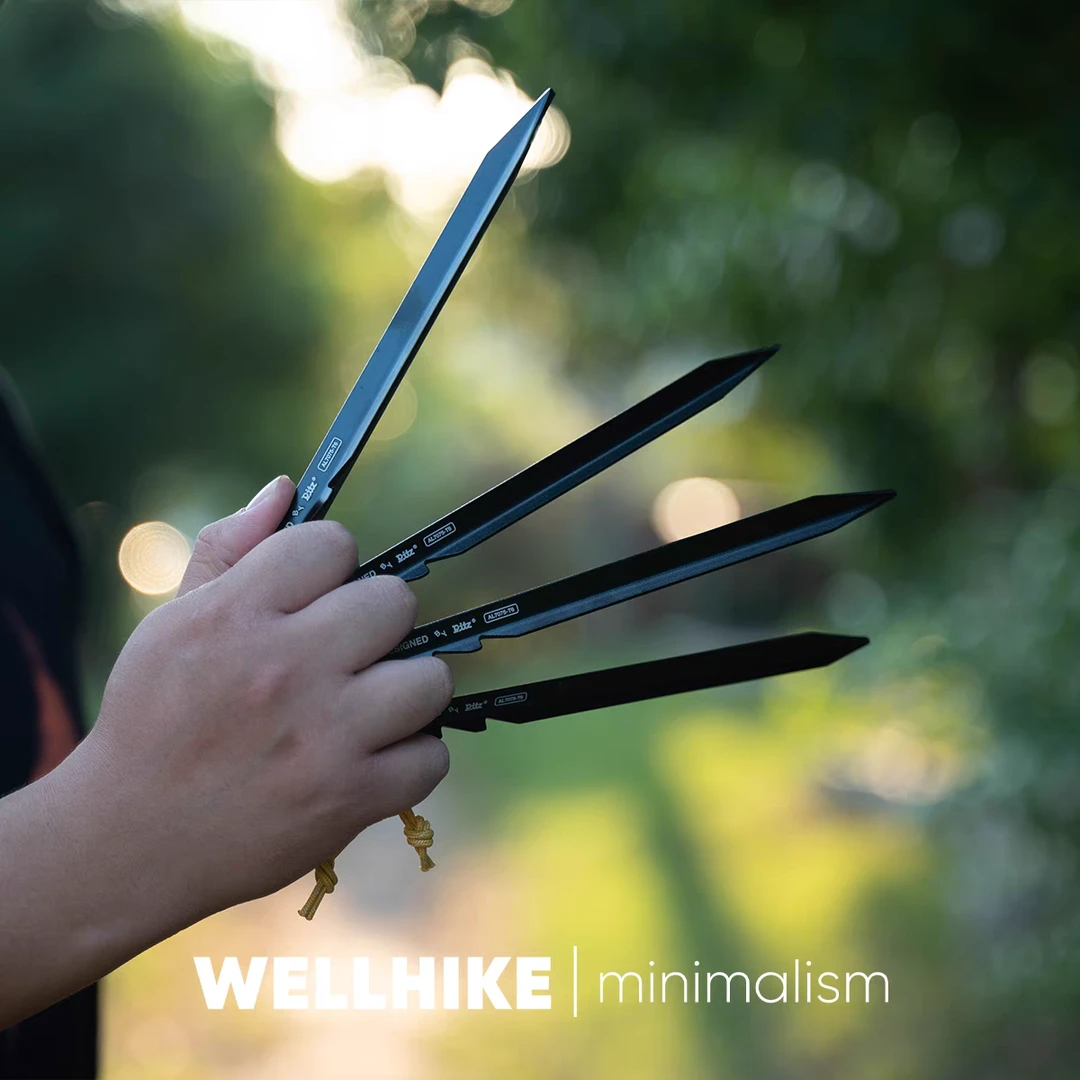 PITZ地丁V型加强地钉 7075铝合金三棱天幕固定户外露营防风地丁