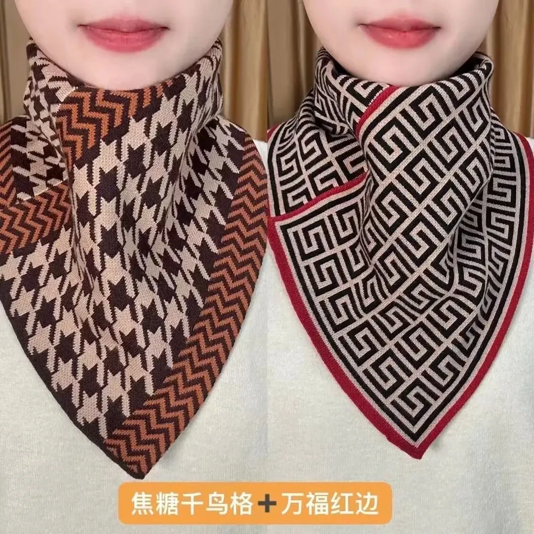 【景赞】围脖2024秋冬季护颈防寒百搭脖套保暖气质三角围巾