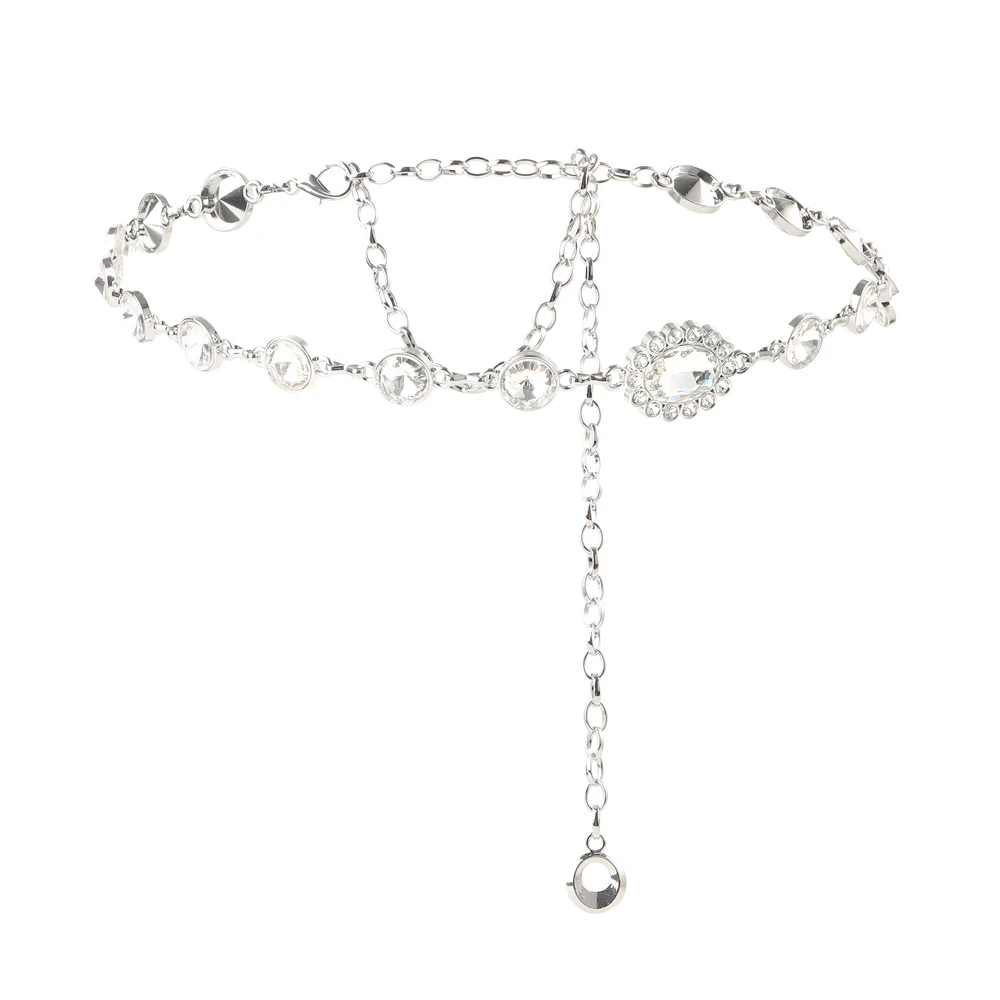 铜合金项链 腰链配饰女水钻链条腰带装饰配连衣裙子毛衣西装