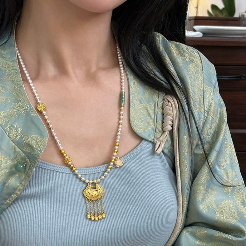 铜合金项链 新中式项链古法项链锦鲤施家长款项链