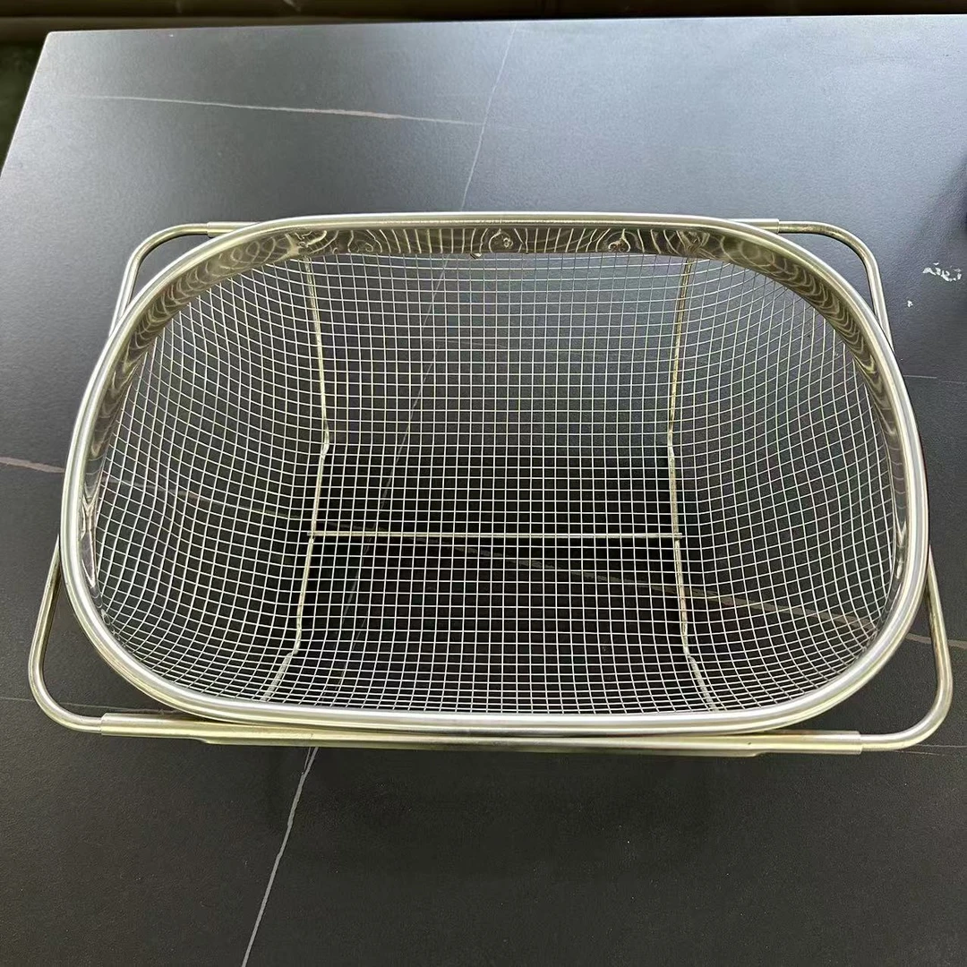 不锈钢厨房可伸缩款沥水篮钢丝篮24*34*10cm