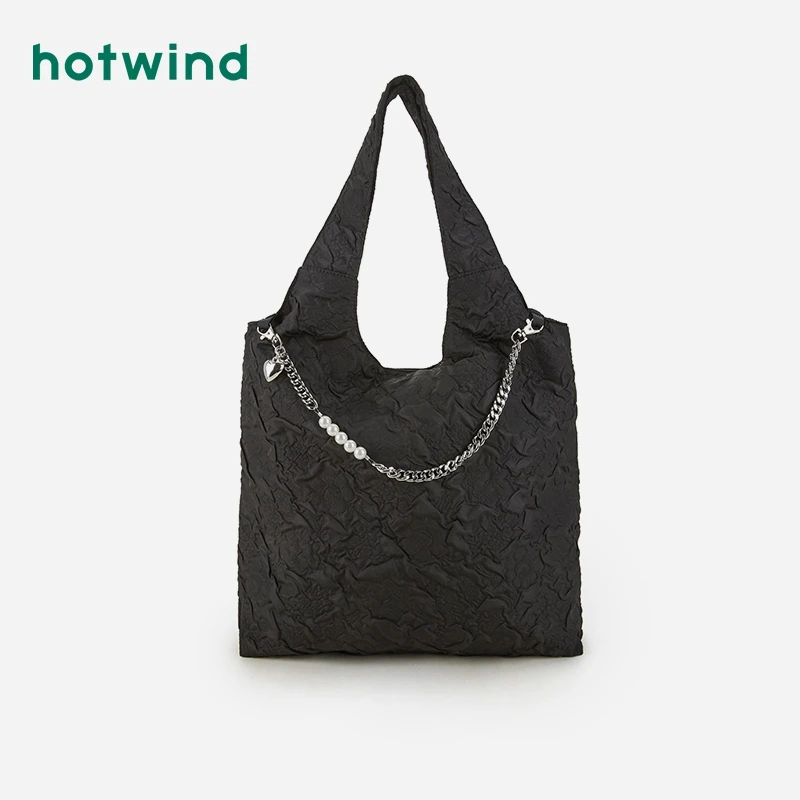 热风2023年春季新款女士甜酷链条单肩包B58W3110