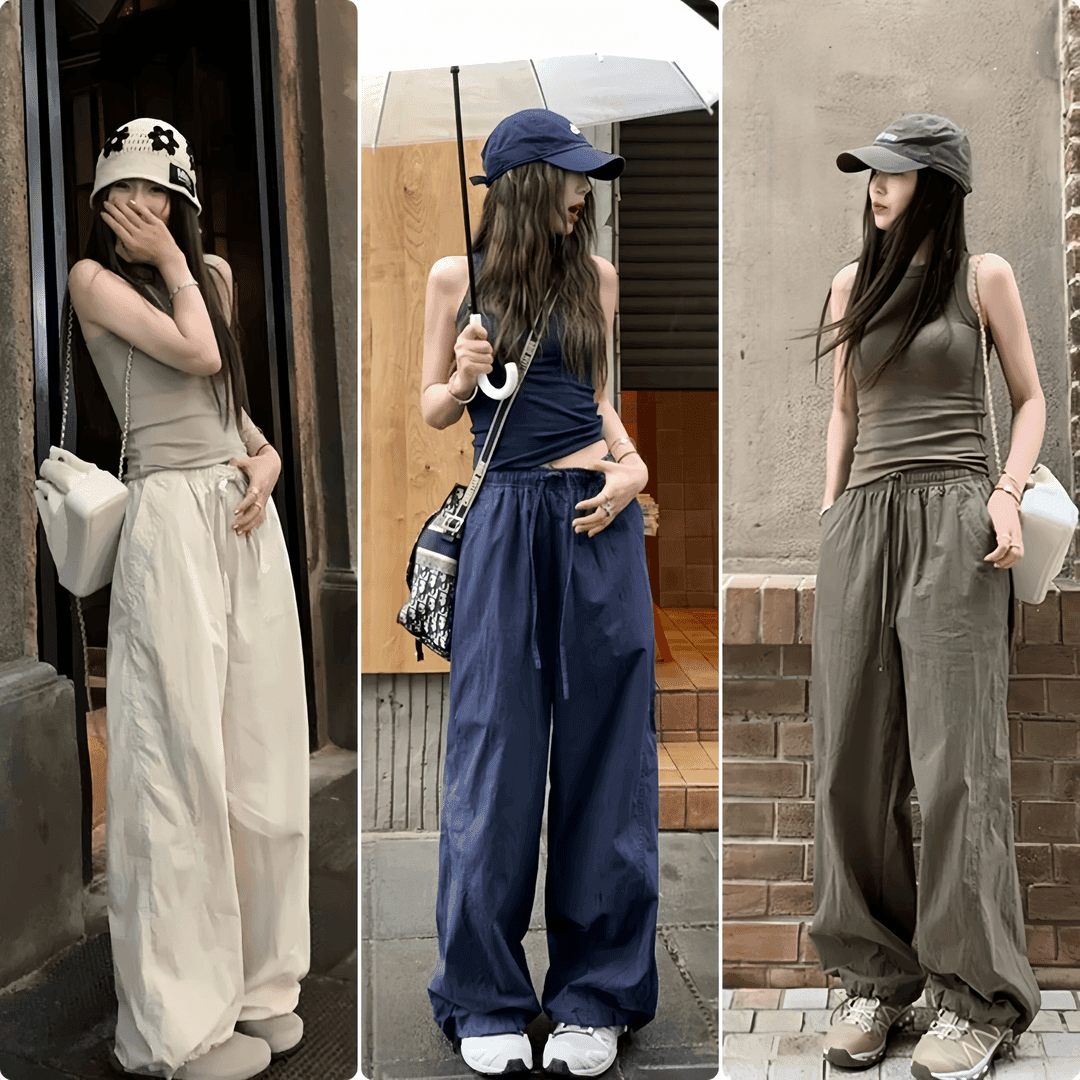 夏季新款美式搭配空气感工装套装极简风百搭直简阔腿裤套装Z01