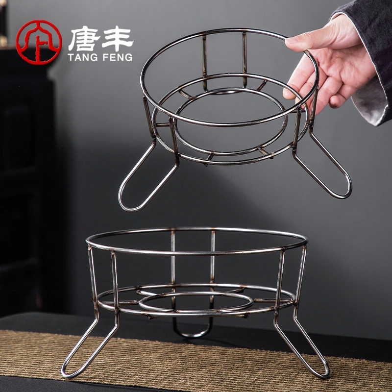 唐丰茶具便携式碳炉架子围炉煮茶器配件专用铁艺凉炉架风炉隔热架
