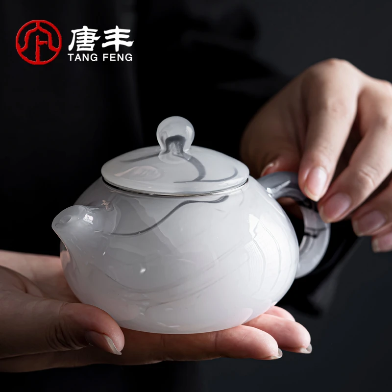 唐丰琉璃西施壶家用中式水墨高档茶壶泡茶壶一人用茶壶简约创意