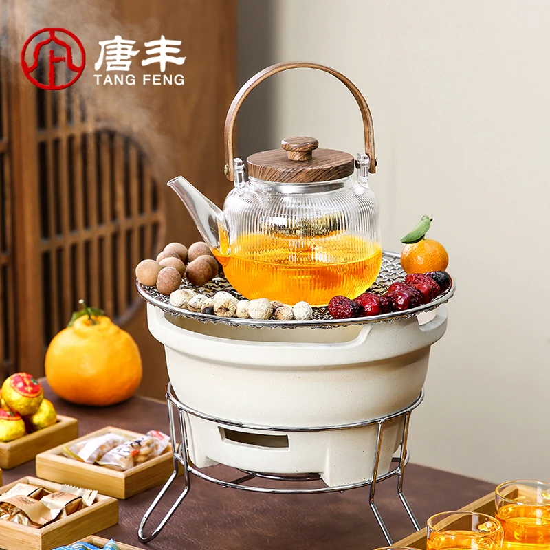 唐丰围炉煮茶室外土陶烧烤小泥炉家用室内烤茶罐罐茶烧水壶炭火炉