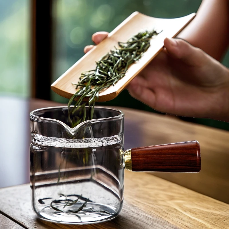 唐丰低温耐高温木把耐热茶杯茶具过滤加厚分茶月牙公道杯日式家用