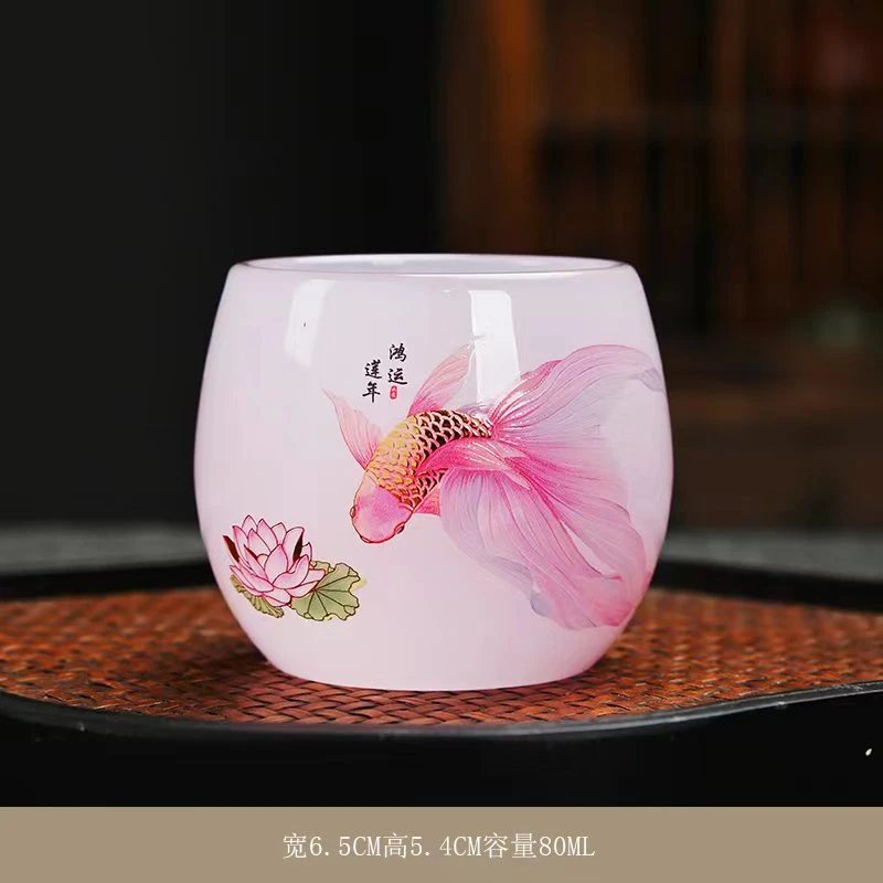 唐丰琉璃主人杯茶杯品茗杯禅定杯对杯罗汉杯家用高档创意喝茶杯