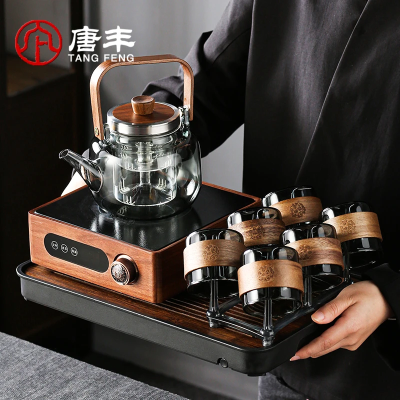 唐丰2025新款电陶炉煮茶器套装家用高档玻璃煮茶壶泡茶专用提梁壶