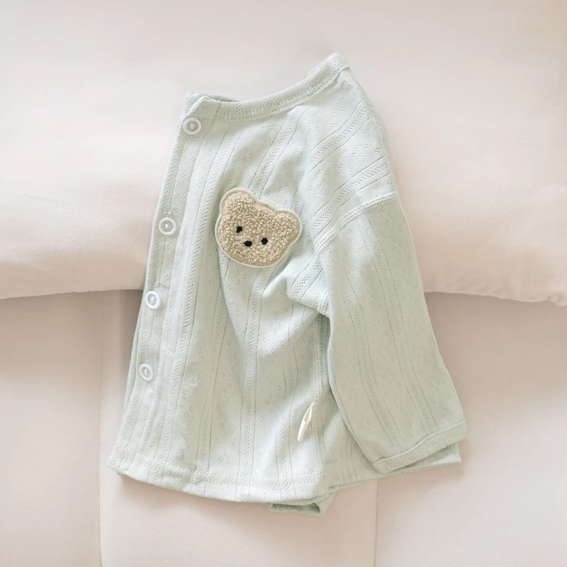 【清仓】早秋纯棉开衫宝宝0-2岁提花纯棉小开衫外套儿童透气长袖