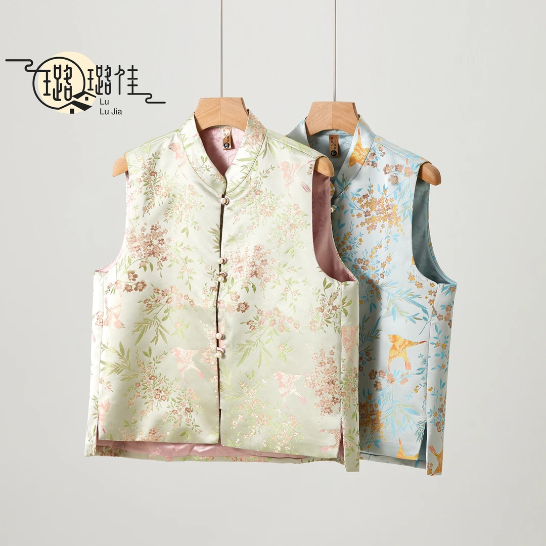 【菀青】碎花马甲女士复古外穿印花无袖国风