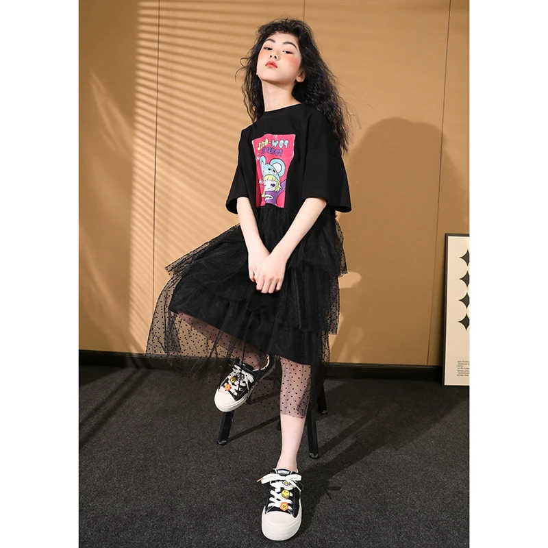 雨星雨嫣女童纱裙夏装2025洋气新款中大童儿童裙子女孩夏季连衣裙