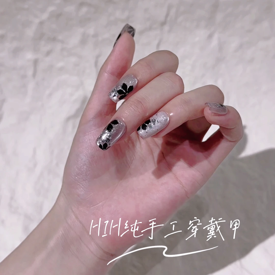 ❀露浓花瘦❀纯手工穿戴甲纯欲手绘猫眼气质气质渐变冰透时尚推荐