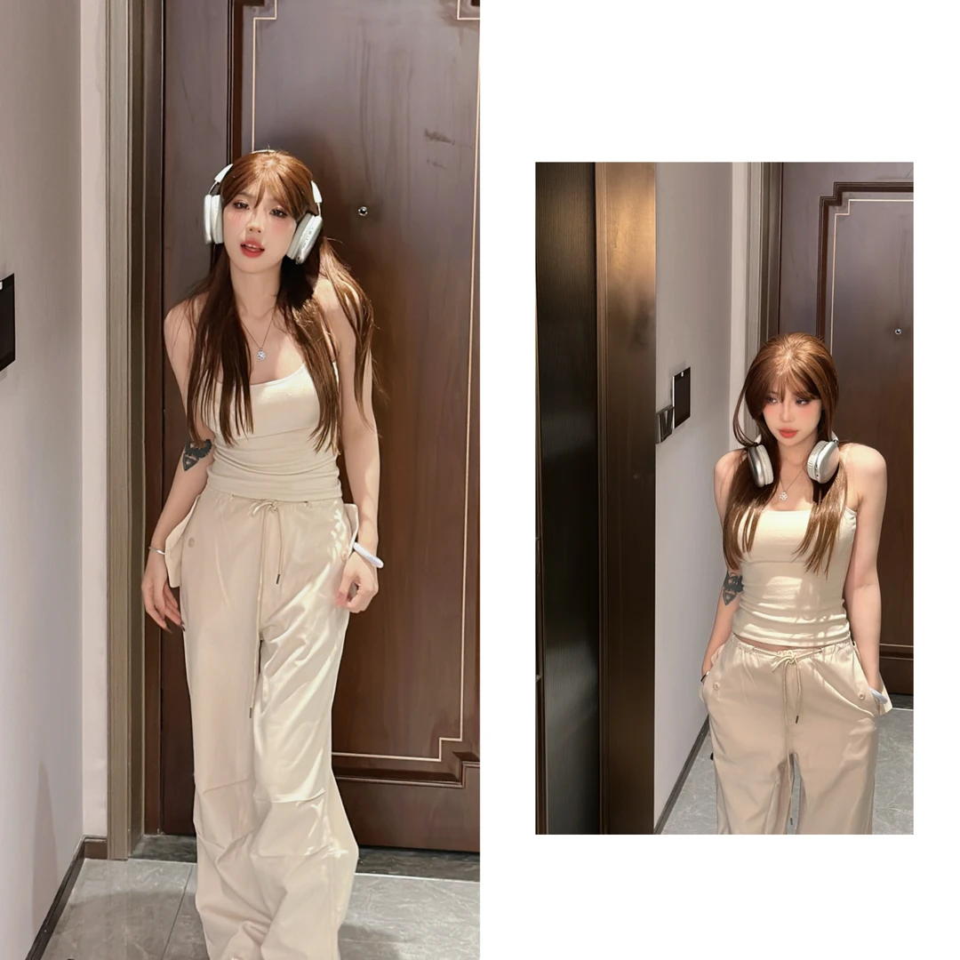 美式辣妹女工装裤3.0高腰显瘦春秋版时尚直筒休闲小众气质宽松款