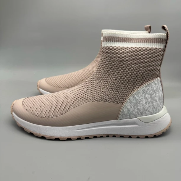 99新 MICHAELKORS/迈克高仕 18/Mk 1264 藕粉 保暖 袜子靴 女鞋