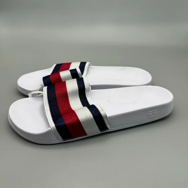 99新 TOMMY HILFIGER 1199 tm布条女拖鞋