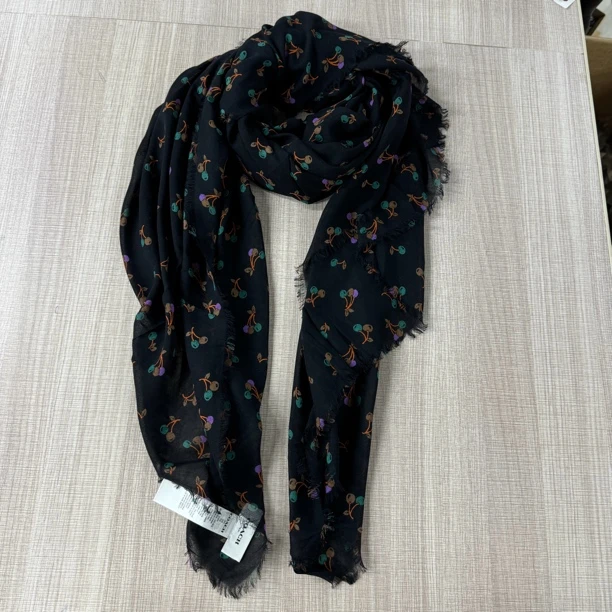 全新未使用 COACH/蔻驰 黑色拼樱桃 女围巾