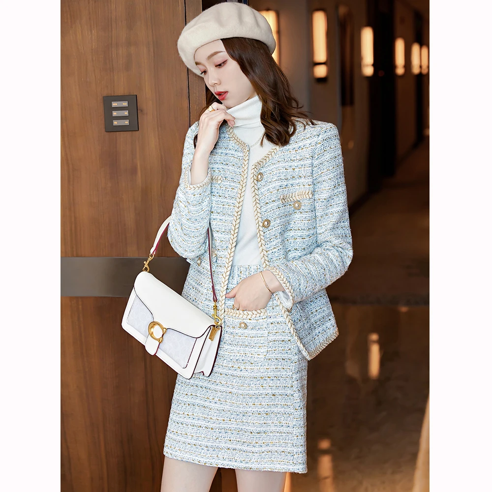 名媛小香风时尚套装女秋冬2025新款时尚气质时髦洋气减龄两件套裙