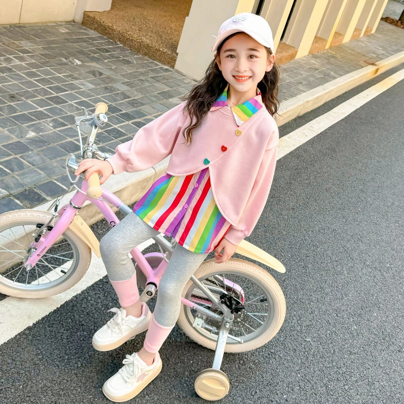 女童洋气秋装时髦套装2024新款儿童时尚运动装小女孩春秋款两件套