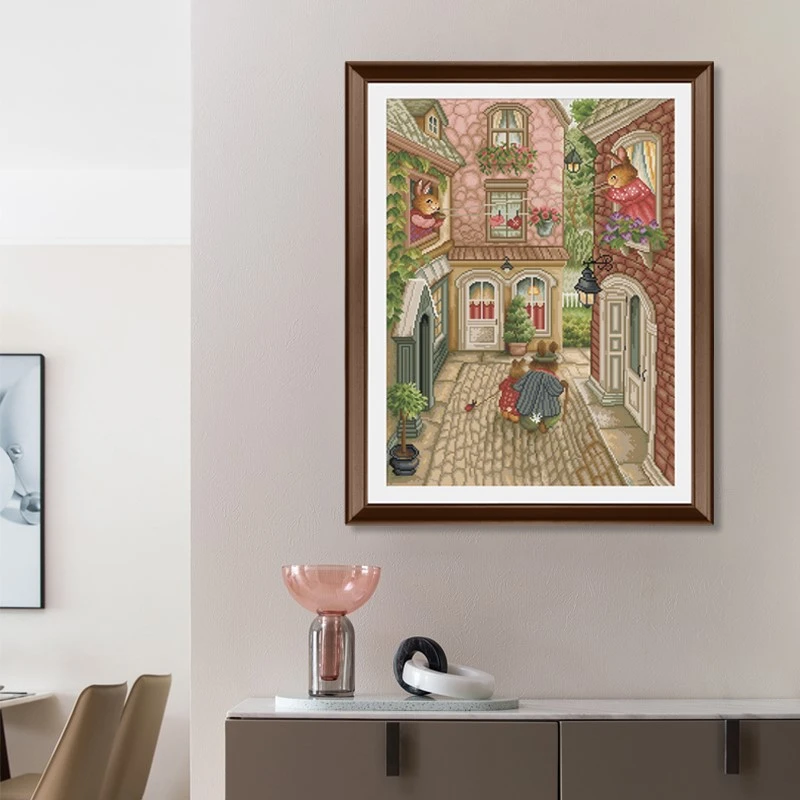 K100十字绣自己绣2023新款线绣爱的传递客厅卧室简约现代满绣挂画