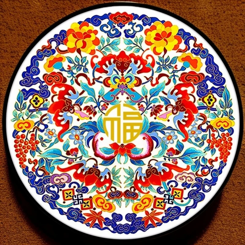 k100十字绣团花聚福2024年新款客厅团花聚福卧室中式小件15色满绣