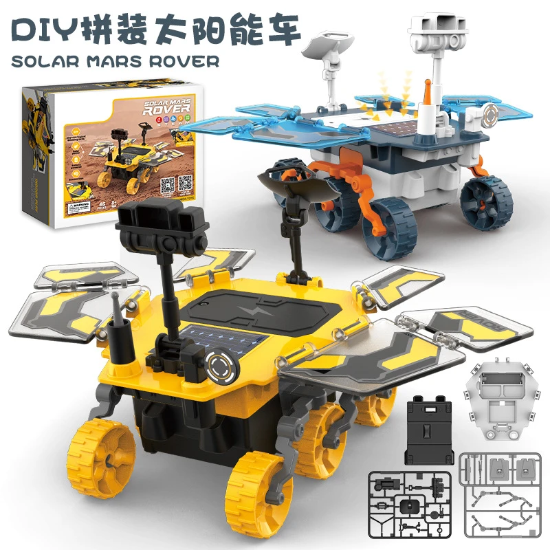 儿童DIY拼装太阳能火星车模型stem科教实验手工自装电动玩具