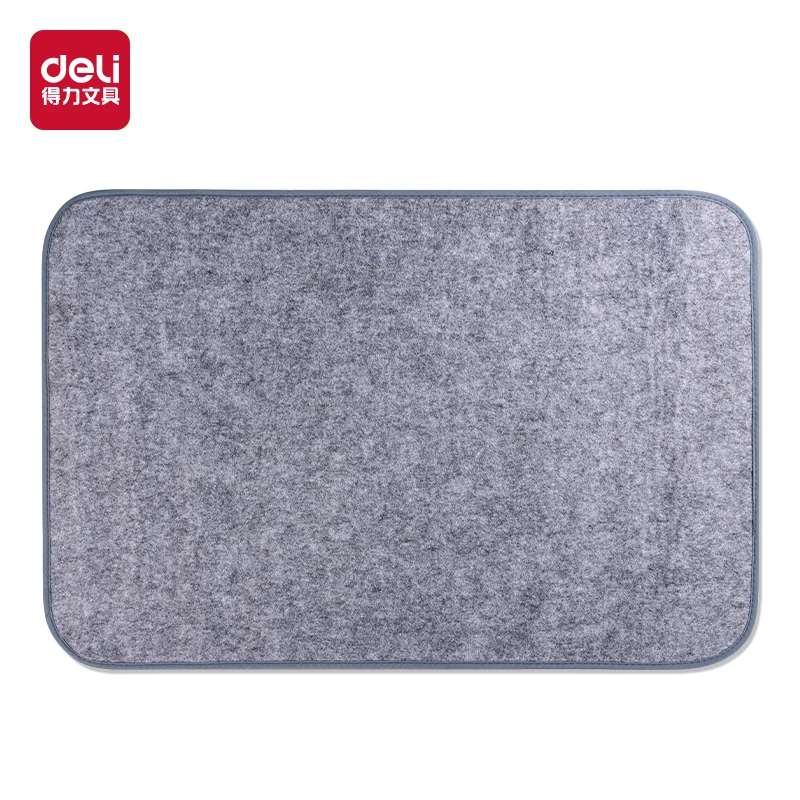 得力HW706-1加厚纯色毛毡-灰色40*60cm书法画画练习桌面毛毡垫子