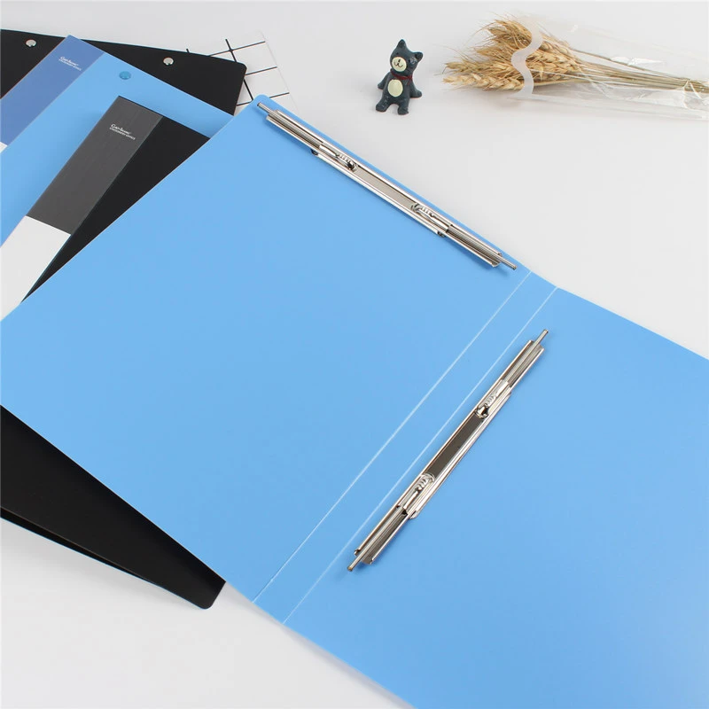 杰利厚板文件夹A4单/双弹簧打孔资料夹办公用品文件管理夹板夹